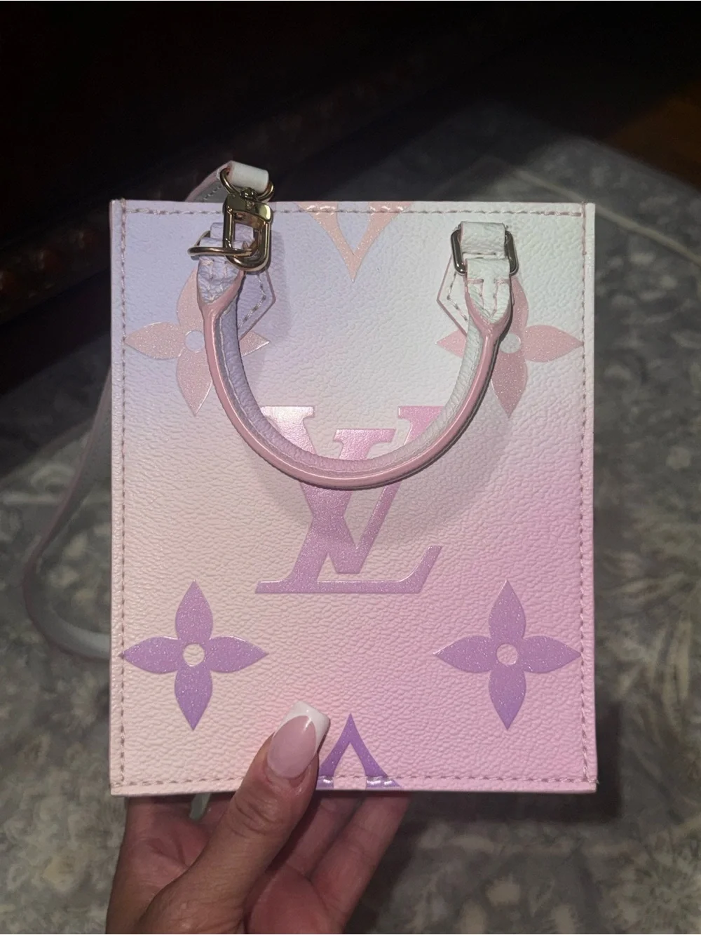 The Louis Vuitton Petit Sac Plat Spring in the City Sunrise Pastel